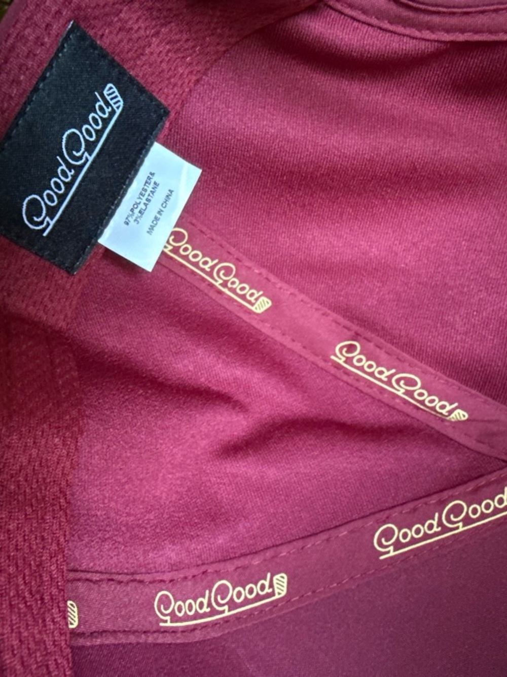 Maroon Script 'Good' Embroidered Cap - Picture 5 of 8